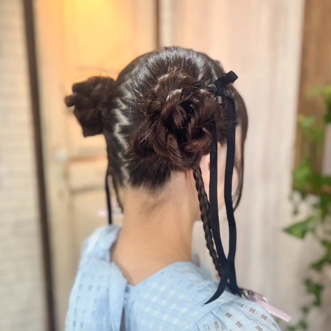ロング ヘアアレンジ 三つ編み ヘアセット 1日中崩れない❤︎へ アメイク/SAORIのその他イメージ