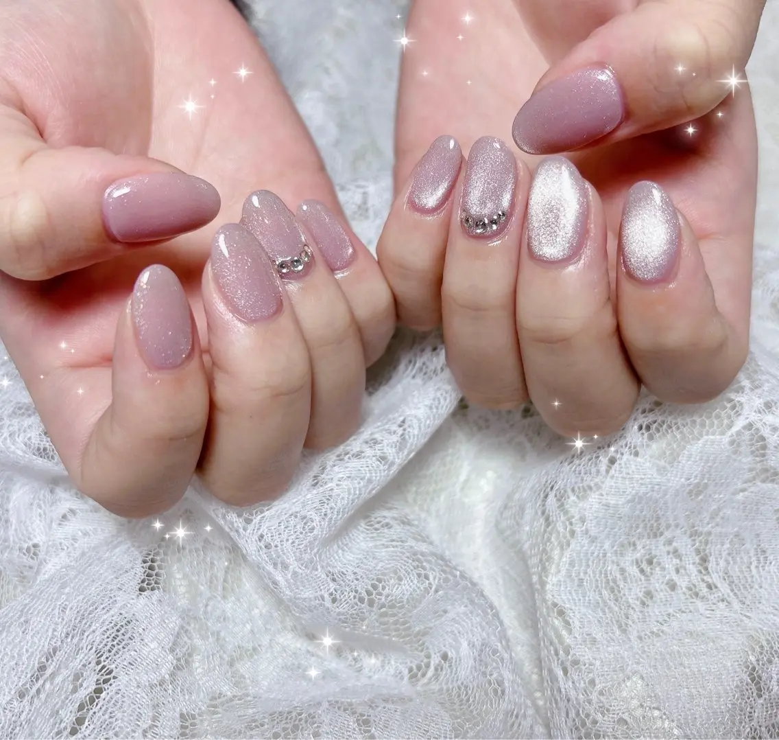 ネイル マグネットネイル ハンドネイル FLARE NAIL フレアネイルのネイルデザイン