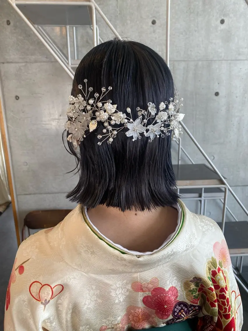 ショート ヘアセット モリモト サナのヘアスタイル