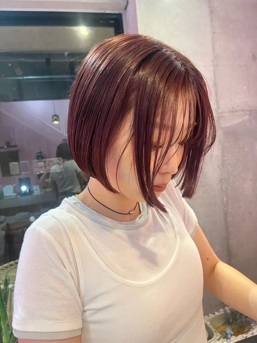 ミディアム カラー カット ヘアカラー 艶感透明感カラー🤍 hinaのヘアスタイル