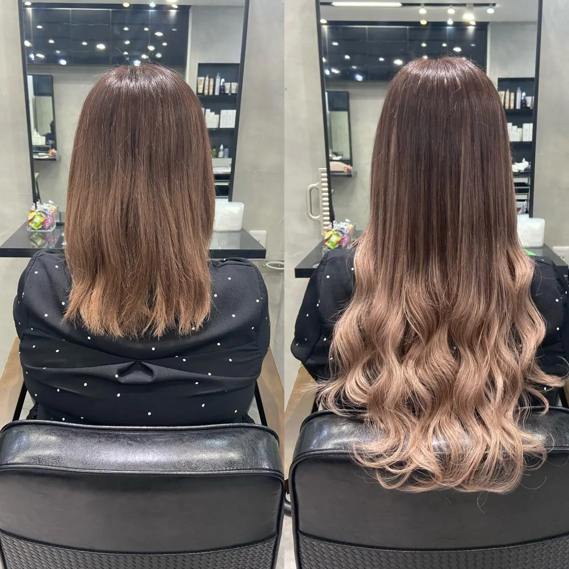 ロング カラー ヘアアレンジ シールエクステ ダブルカラー グラデーションカラー ハイライトカラー インナーカラー カット エクステ ar+ ❤︎ maiのヘアスタイル