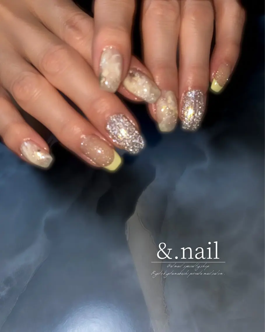 ネイル ピンク ハンドネイル &.nail/ ニュアンス/持込み可のネイルデザイン