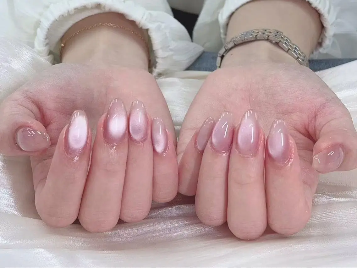 ネイル 長さ出し ジェルネイル 韓国ネイル マグネットネイル 持ち込み ハンドネイル EGAO NAIL 錦糸町店のネイルデザイン