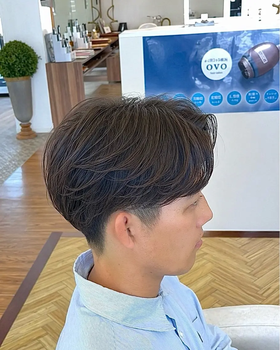 パーマ メンズ フェザーパーマ マッシュ メンズパーマ カット パーマ トリートメント ☆★メンズ特化★☆ 川地由麿のヘアスタイル