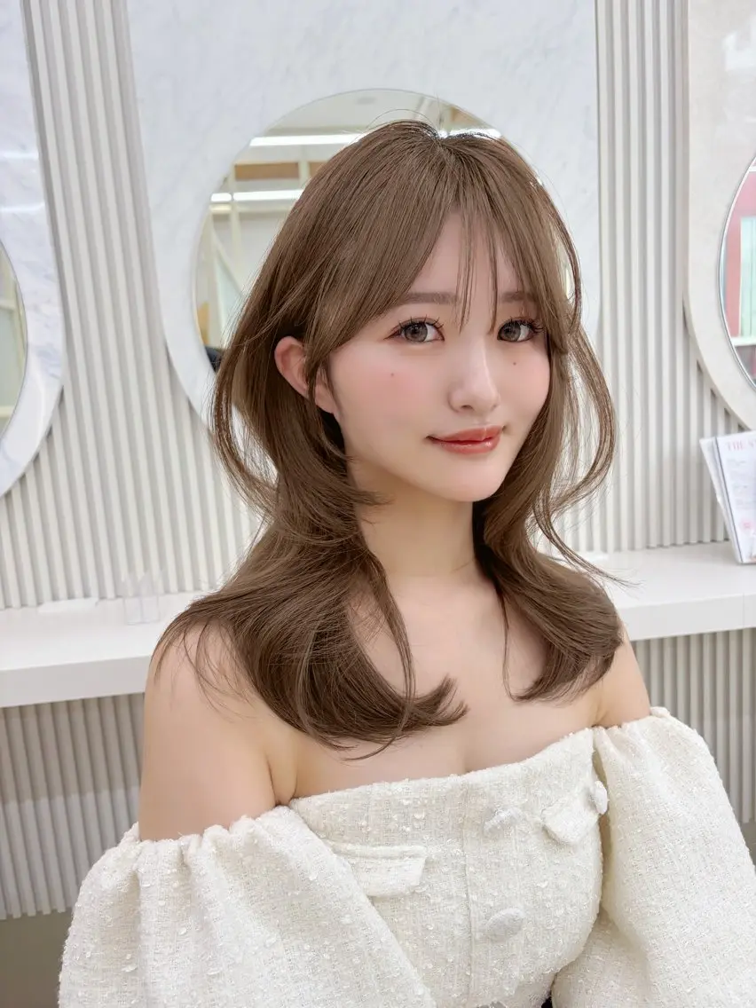 ミディアム oto🤍×美髪× ゆるふわレイヤーのヘアスタイル
