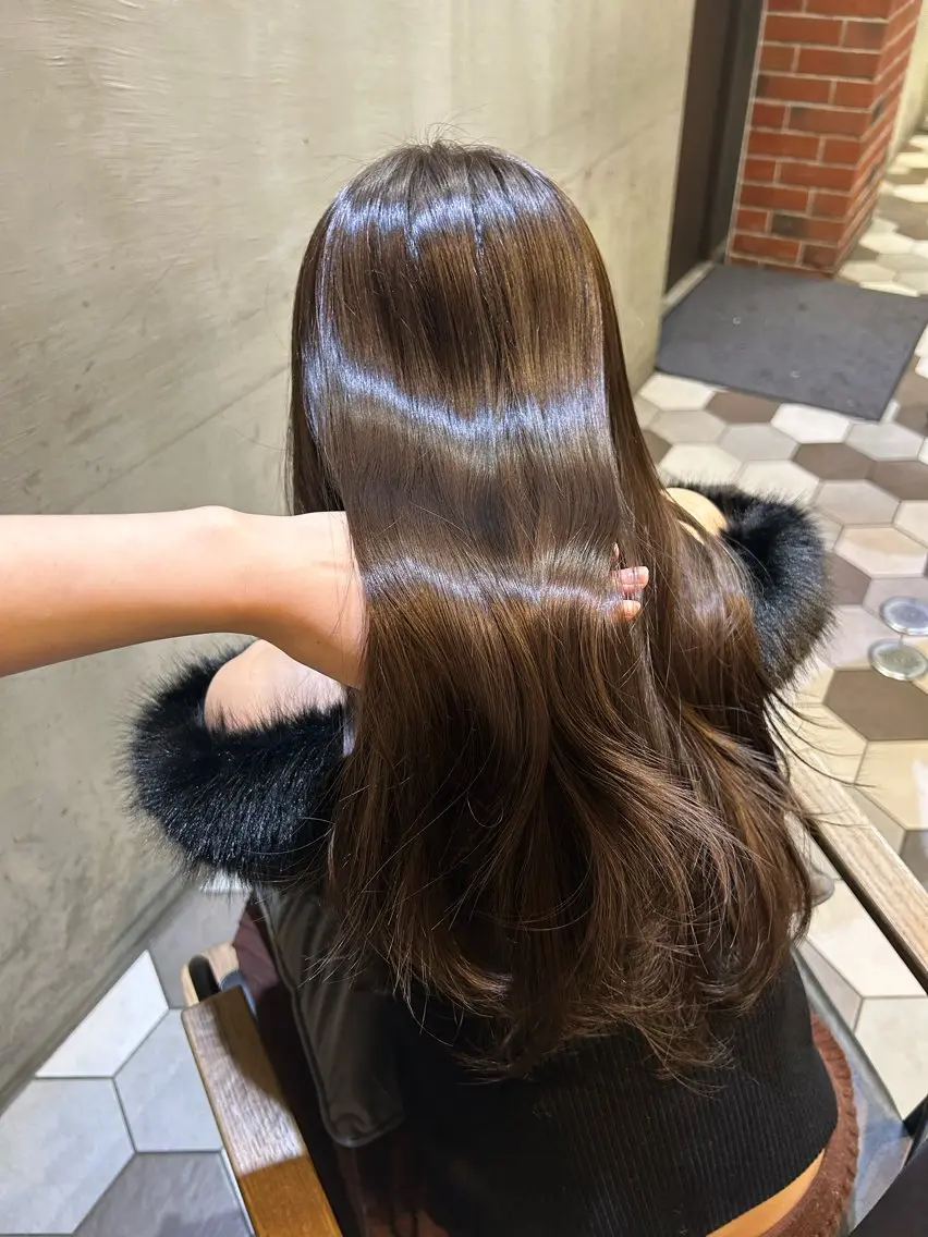 🎀ガーリー似合わせカット×うる艶ストレート🩰🤍巻ける結べる縮毛矯正໒꒱ ˙⋆ ゚の写真