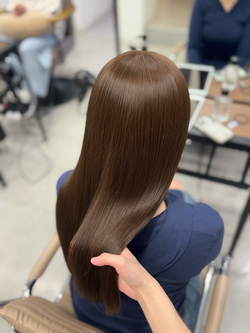 ロング ヘアカラー トリートメント omocha umiのヘアスタイル