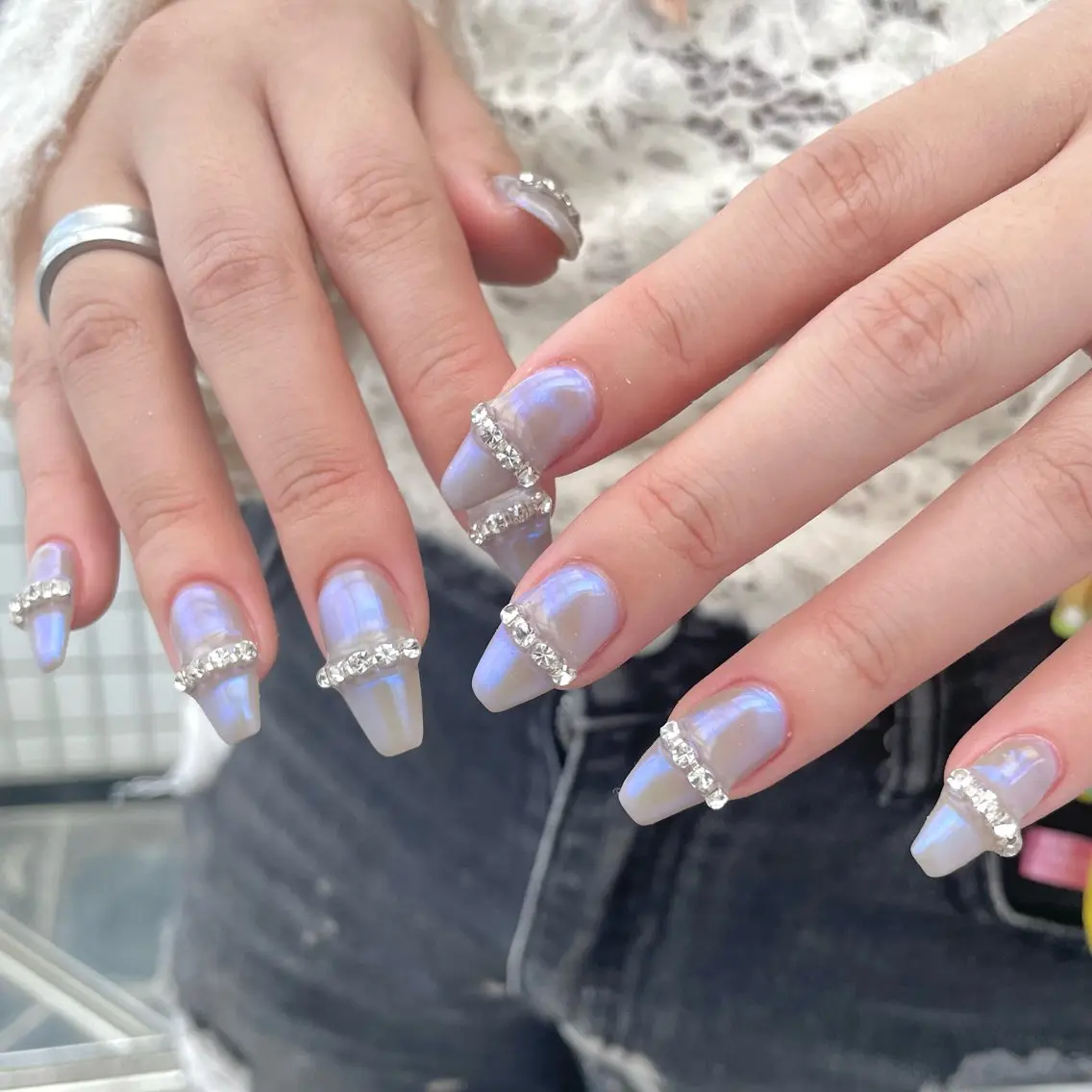 ネイル オーロラネイル ハンドネイル Nail ヌシん家 AKANEのネイルデザイン