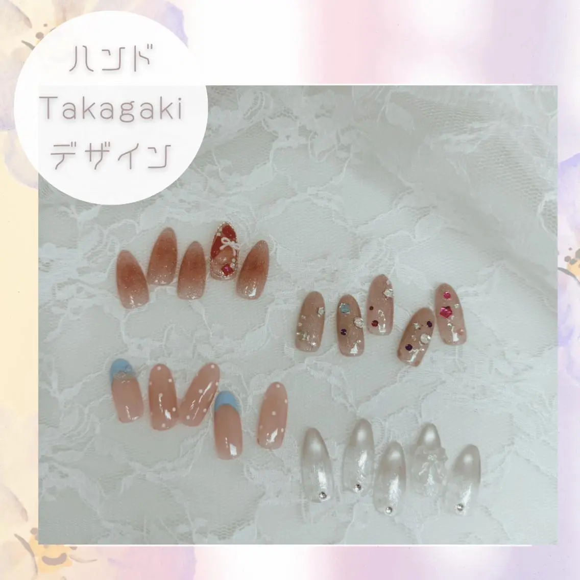 オフ代込💫|7月定額デザイン(フィルイン/パラジェル変更/パーツ代込/色変え無料)の写真