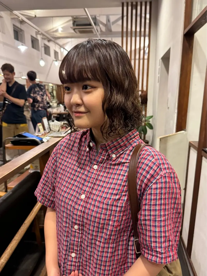 ミディアム パーマ カット パーマ MOK大阪梅田店 Asahiのヘアスタイル