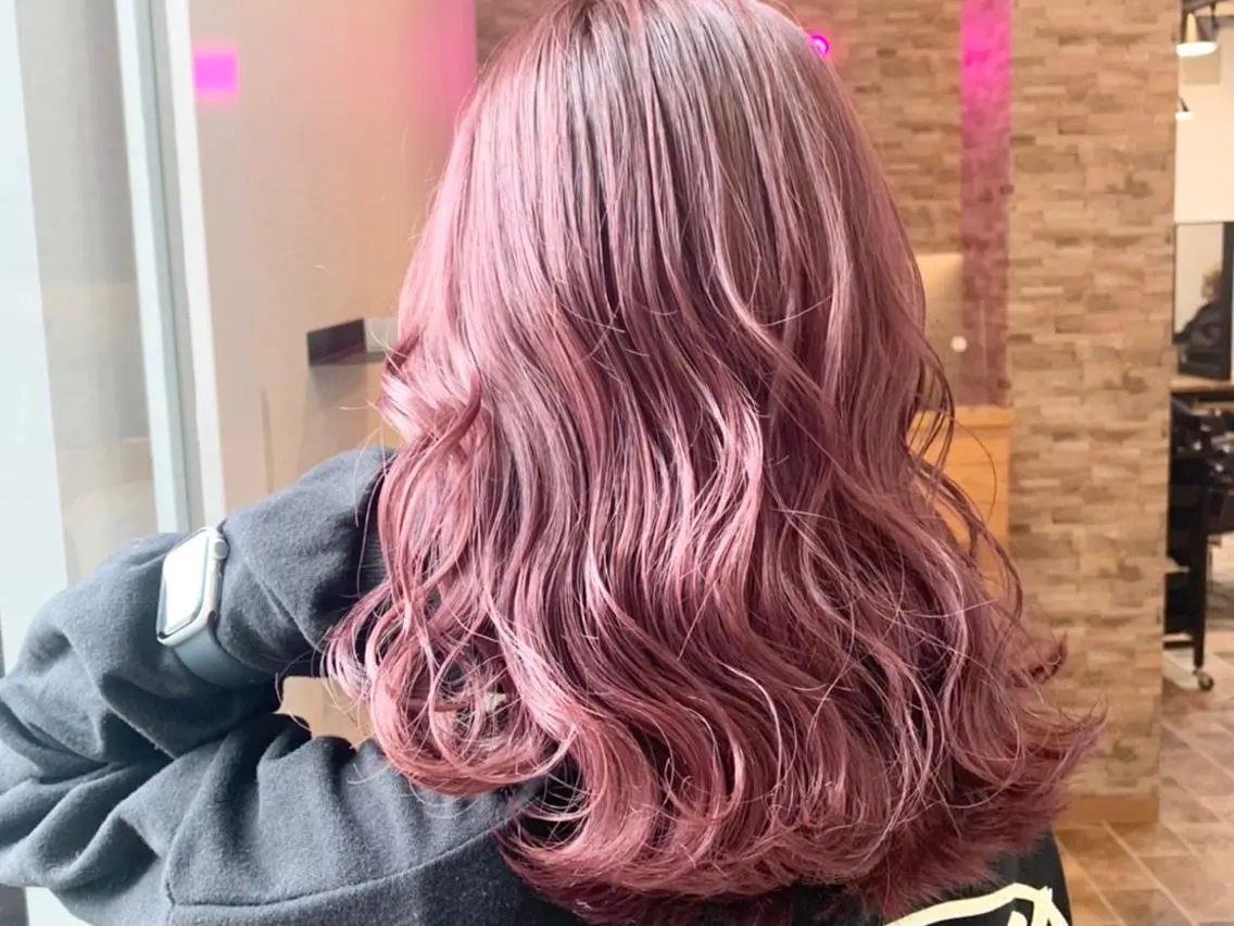 ミディアム カラー ヘアカラー ヘアカラー&縮毛矯正 STAR☆RIVERのヘアスタイル