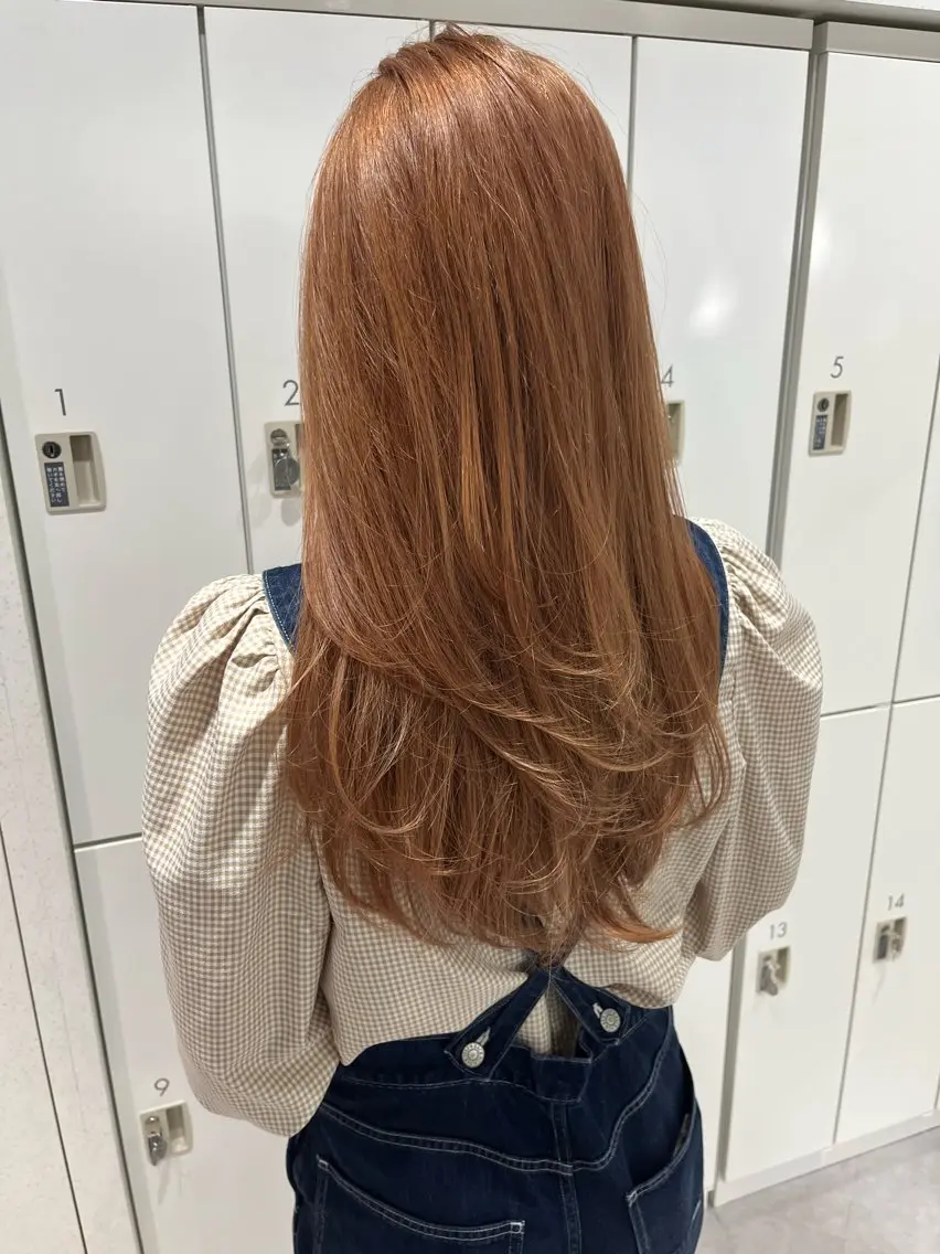 ロング カラー カット ヘアカラー トリートメント 韓国ハッシュカット/ 新宿/髪質改善/岡崎のヘアスタイル