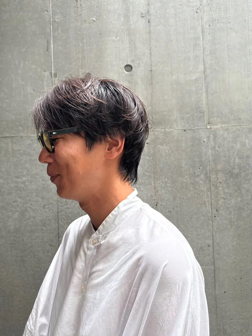 ショート パーマ メンズ センターパート メンズパーマ ニュアンスパーマ カット パーマ メンズパーマ/ボブ 星本広海のヘアスタイル