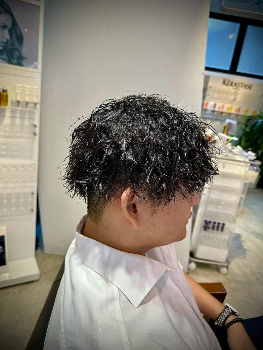ショート パーマ メンズ カット パーマ 関内/メンズ/ パーマ/Hosakaのヘアスタイル