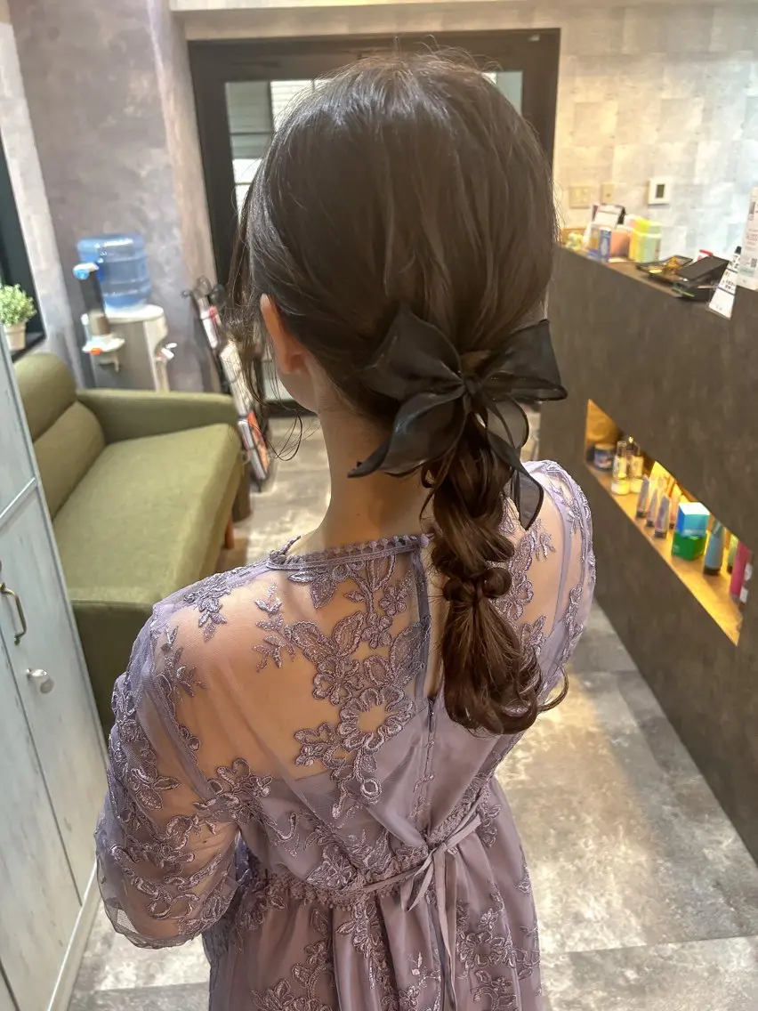 セミロング ヘアアレンジ ヘアセット SHANTi 飯塚 ヘアセット/髪質改善のヘアスタイル