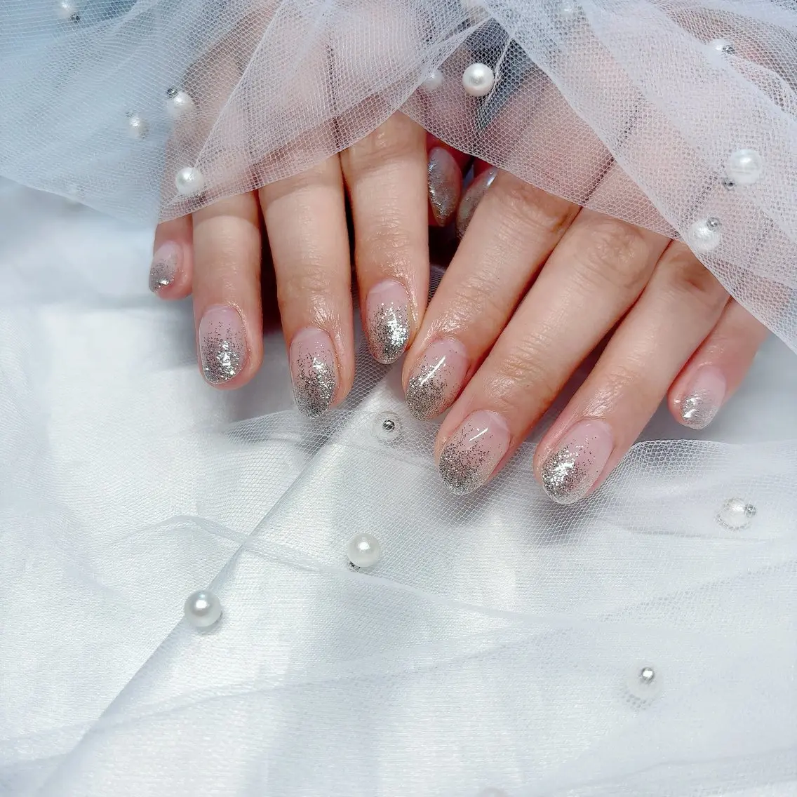ネイル グラデーション ラメ(グリッター) ラメグラデーション ハンドネイル 京橋/ Lance nail Minaのネイルデザイン