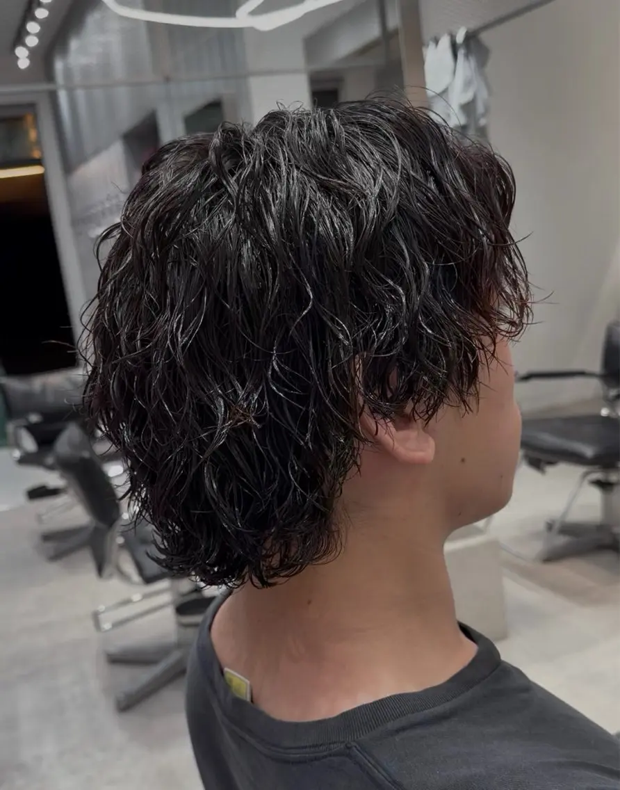 ミディアム パーマ メンズ fifth 菅崎愛斗のヘアスタイル