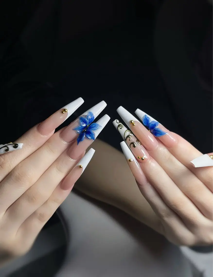 ネイル グラデーション 韓国ネイル ロングネイル 持ち込み 春ネイル ハンドネイル ZUZU AMEE NAILのネイルデザイン