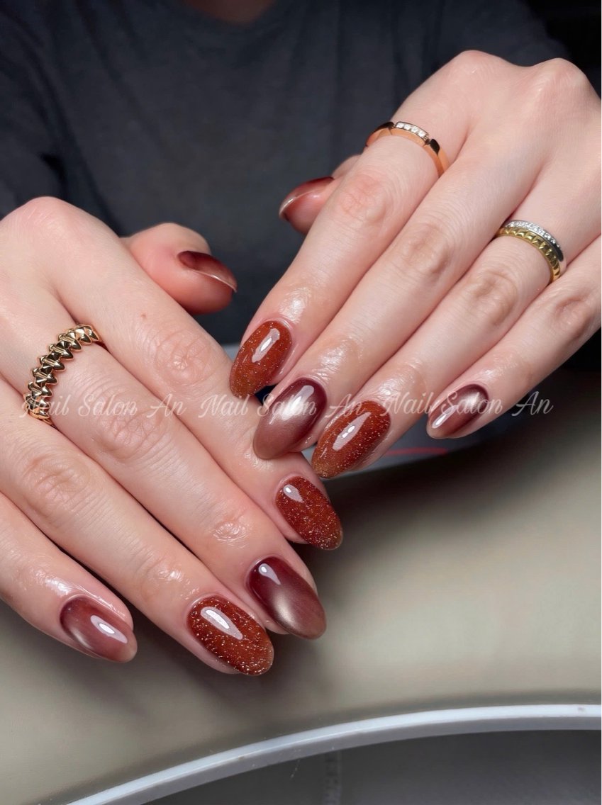 ネイル 長さ出し ジェルネイル 韓国ネイル マグネットネイル 持ち込み ハンドネイル Nail Salon Anのネイルデザイン