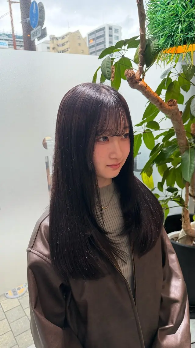 ロング カラー ブリーチ 透明感カラー グレージュ ラベンダーカラー ヘアカラー トリートメント Glimpseあやね 🎀大濠/髪質改善のヘアスタイル