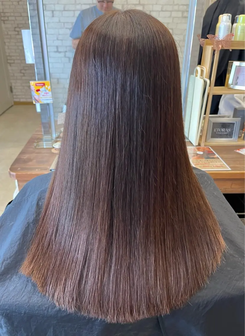 ロング カット 縮毛矯正 yuki/白髪ぼかし /ショート特化のヘアスタイル
