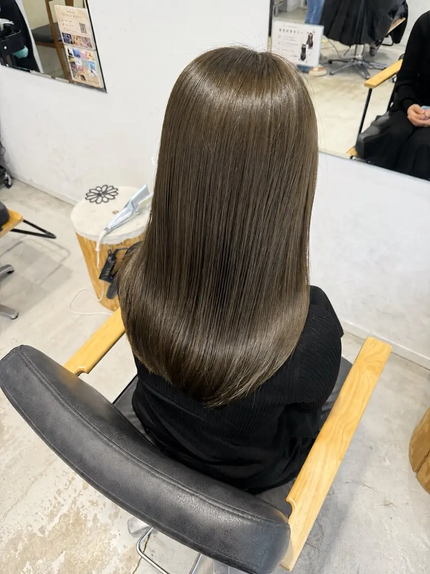 ロング カラー カット ヘアカラー 縮毛矯正 トリートメント ボブ/美髪矯正 /佐藤　奈巳のヘアスタイル