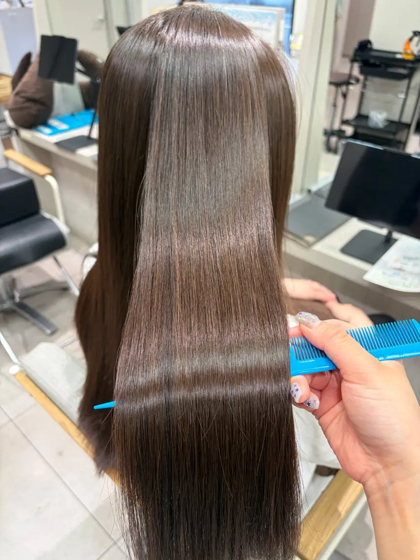 ロング パーマ 縮毛矯正 髪質改善♪山下 琴未のヘアスタイル