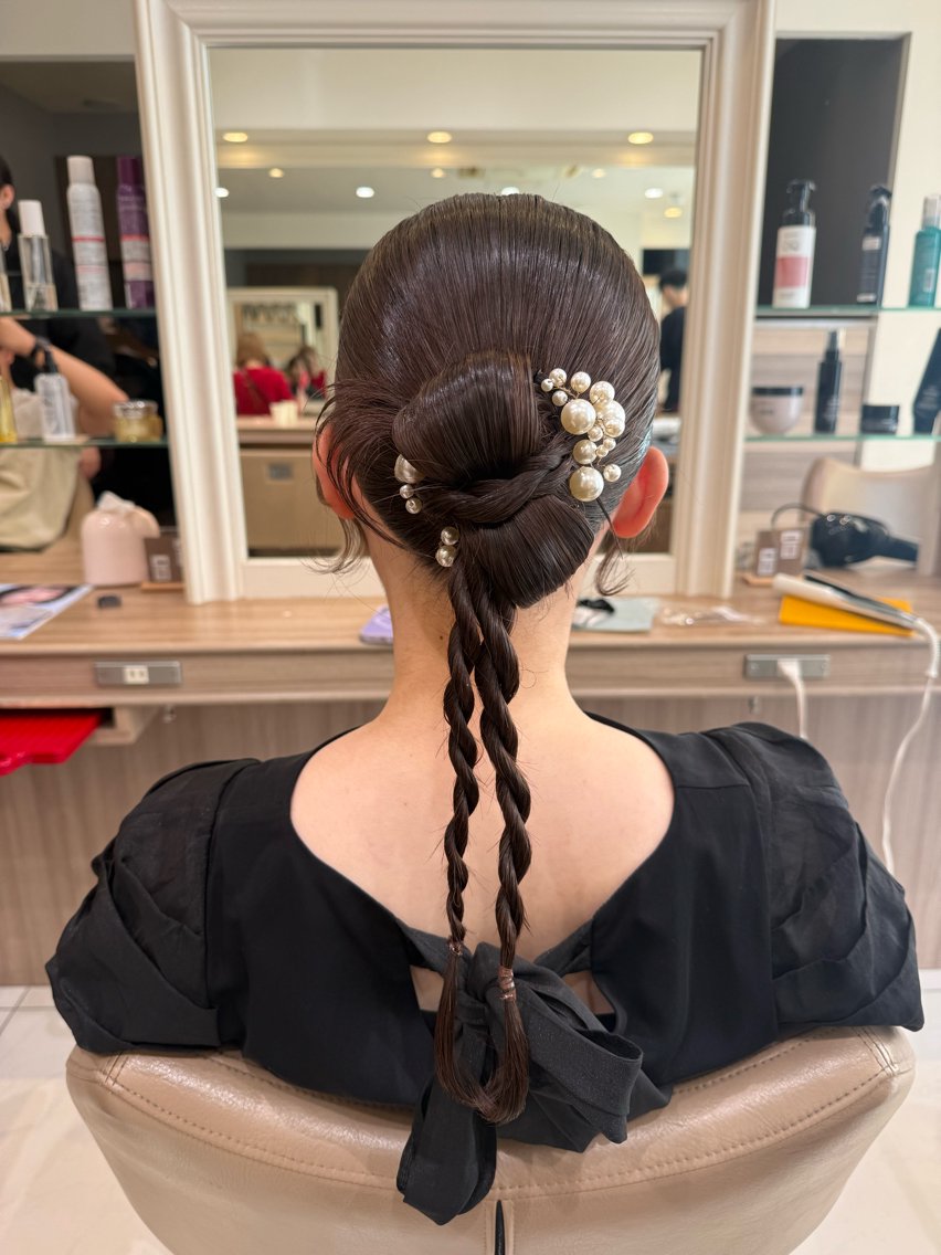 ロング ヘアアレンジ ヘアセット 韓国ヘアメイク🎀/ 縮毛矯正✨山本媛香のヘアスタイル