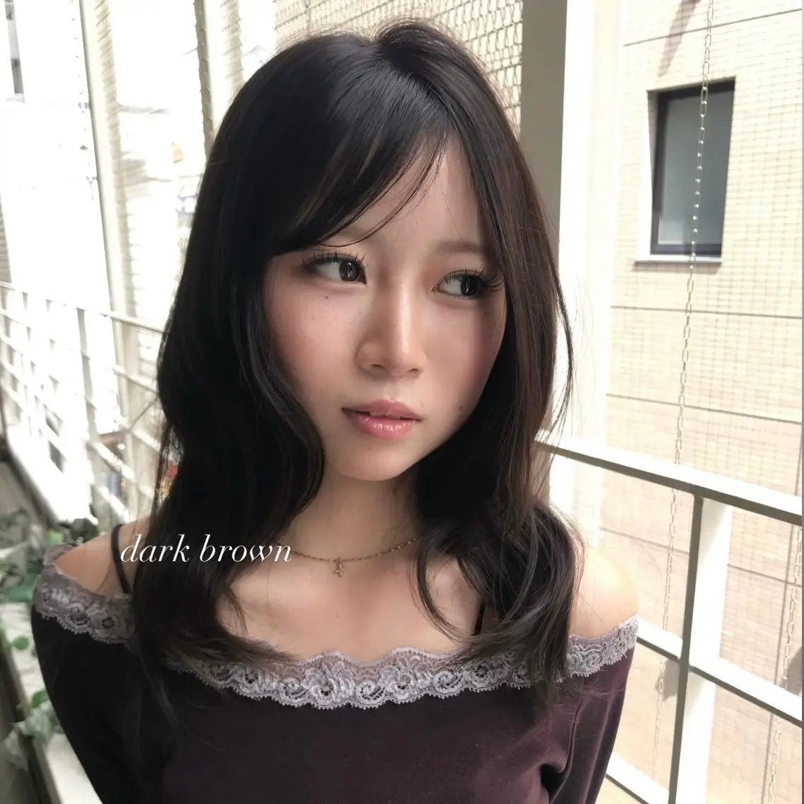 カラー ブラウンカラー 透明感カラー ダークブラウン 艶髪縮毛矯正🛋 透明感カラー/さやかのヘアスタイル