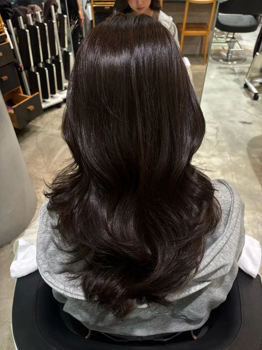 ロング 韓国風ヘア 小顔カット ヘアセット 芦原 桜奈のヘアスタイル