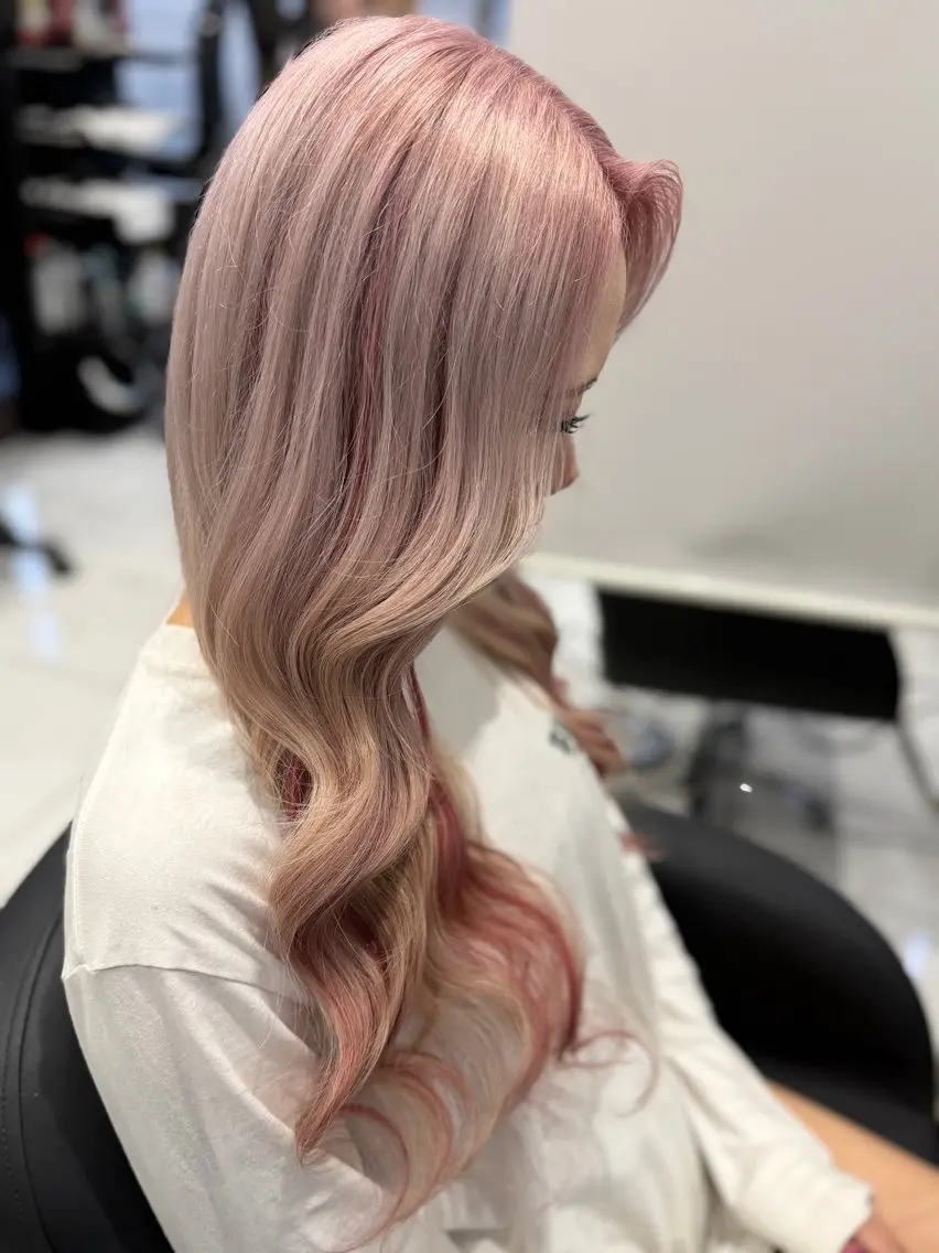 ロング ヘアカラー トリートメント 長田 麻友子のヘアスタイル