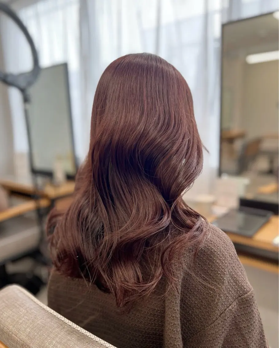 ロング カラー ブリーチ ダブルカラー ブリーチなしカラー レッドカラー 🌿ダブルカラー/ 明大前/中村渓太のヘアスタイル