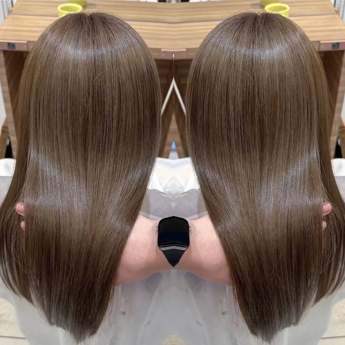 セミロング バレイヤージュ ボブ🌈ナツヤのヘアスタイル