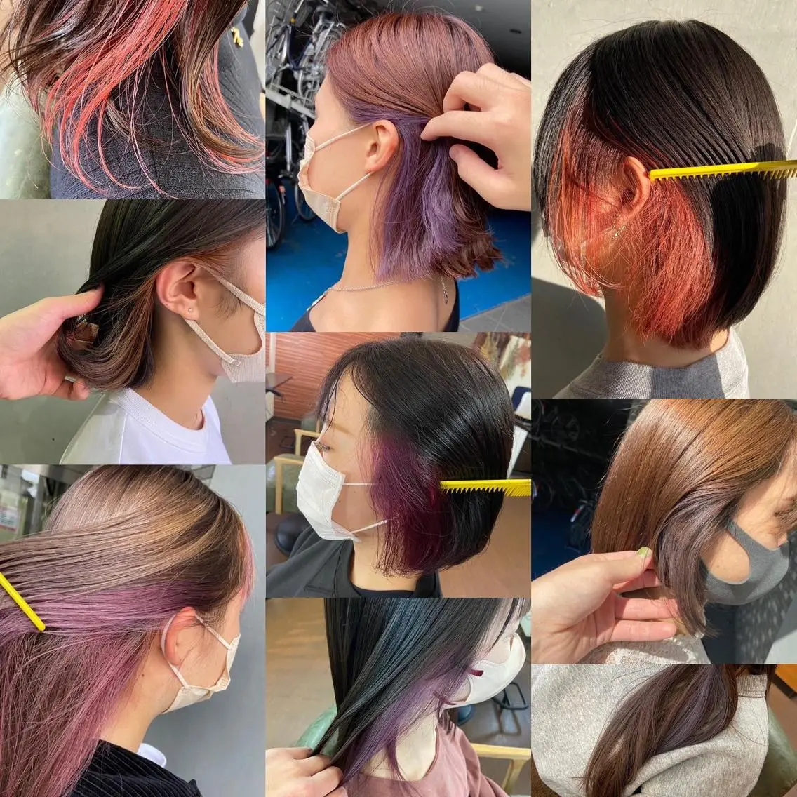 カラー インナーカラー ヘアカラー 💜推しインナー カラー/菊池柊真💜のヘアスタイル