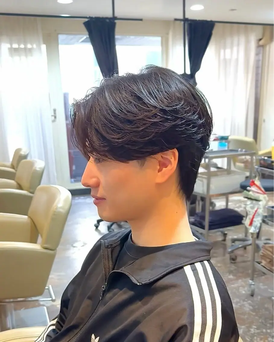 メンズ カット パーマ 原田 黎也のヘアスタイル