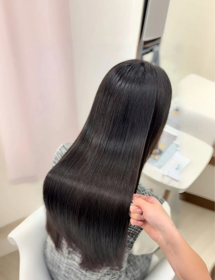 ロング 縮毛矯正 トリートメント tomoka/ 茶屋町/モデル募集中のヘアスタイル