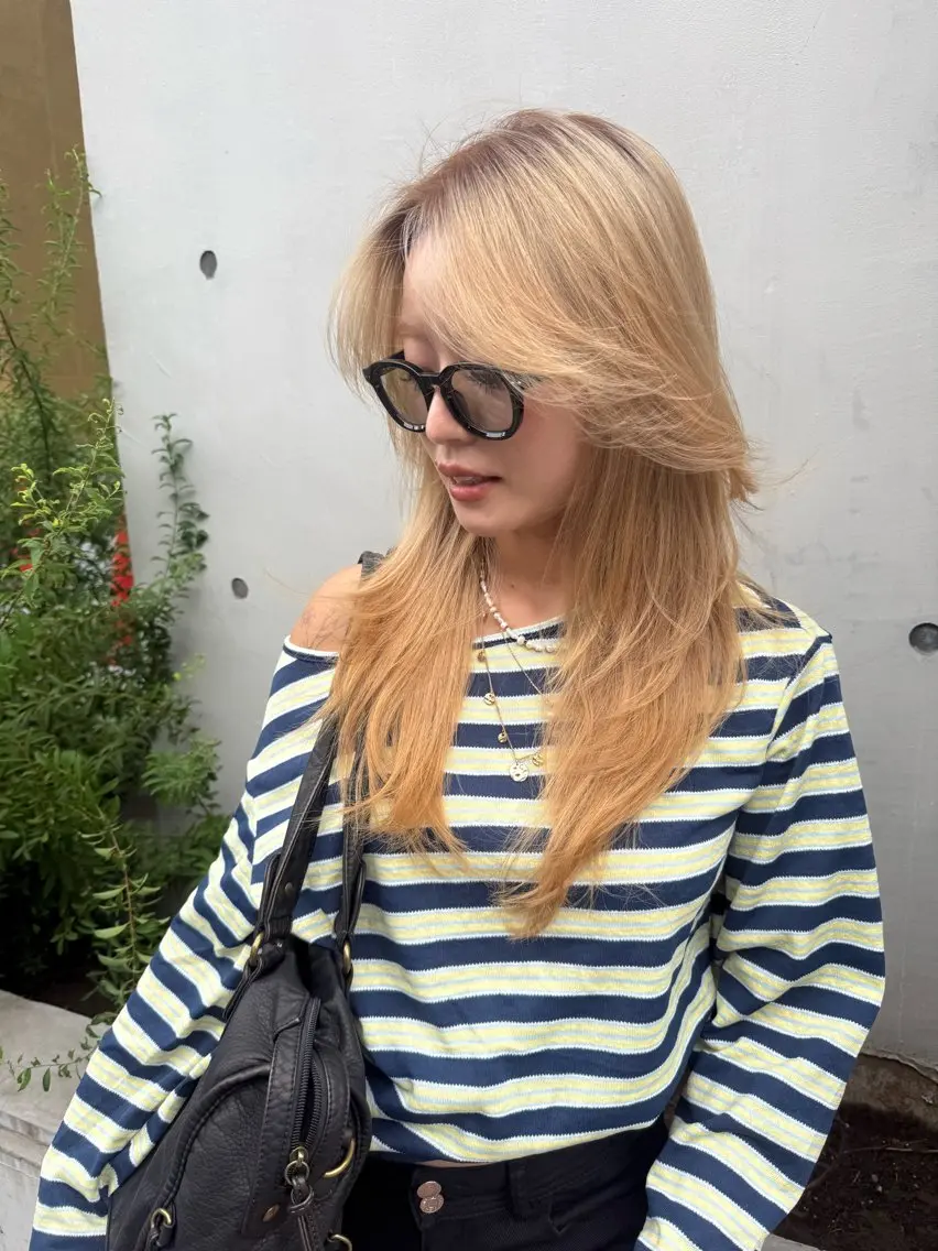 ロング ロングレイヤー アッシュ アッシュブラウン ラベンダーベージュ ボブ カット ヘアカラー レイヤーカット\ウル フ　chinatsuのヘアスタイル