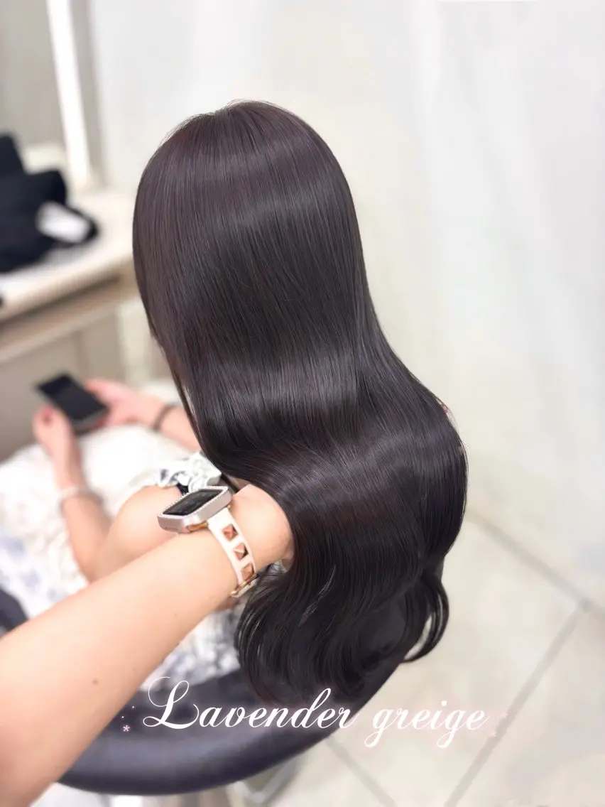 ロング カラー イルミナカラー カット ヘアカラー トリートメント 透明感カラー ♡𝐒𝐚𝐤𝐢♡のヘアスタイル