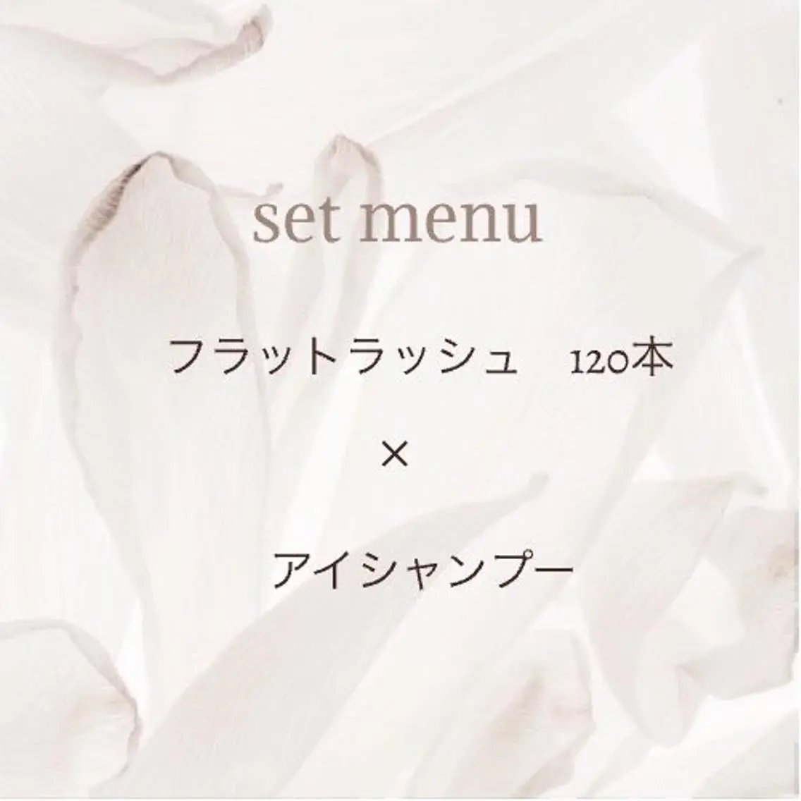 フラットラッシュ120本　×　アイシャンプーの写真