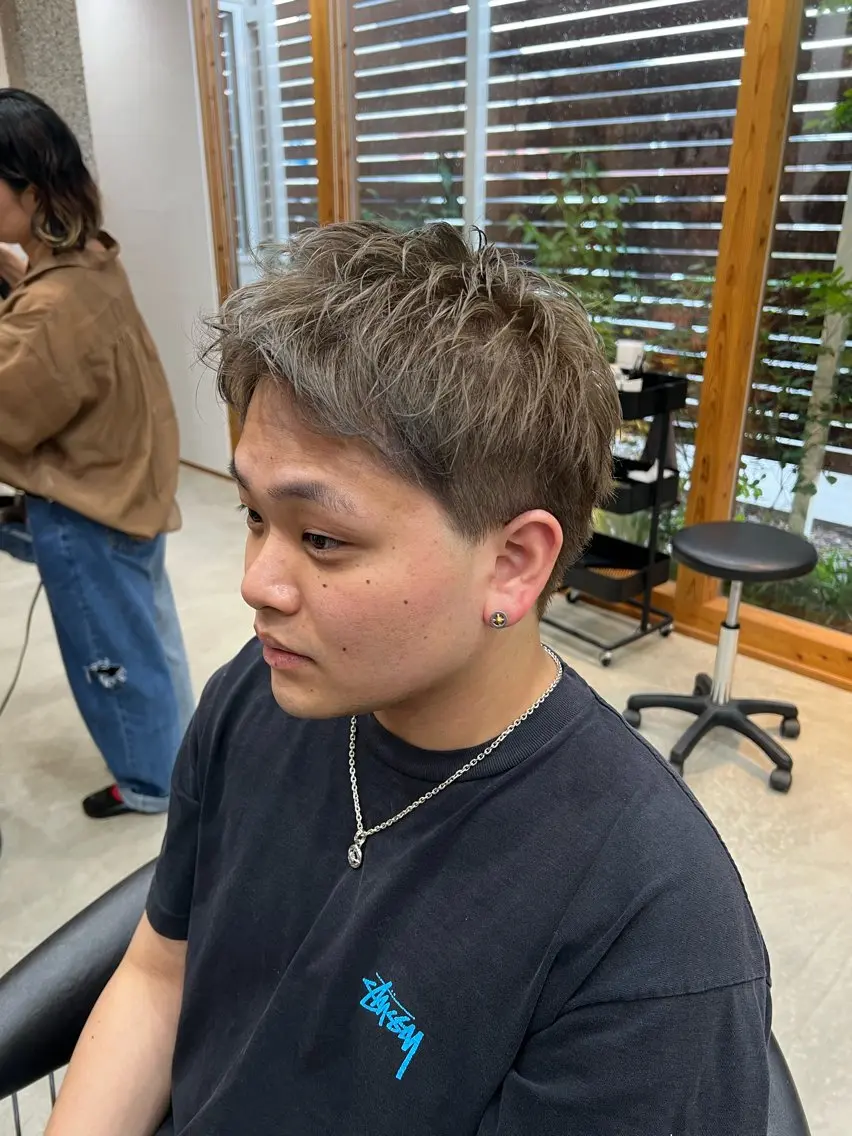カラー メンズ カット 解良 優斗のヘアスタイル