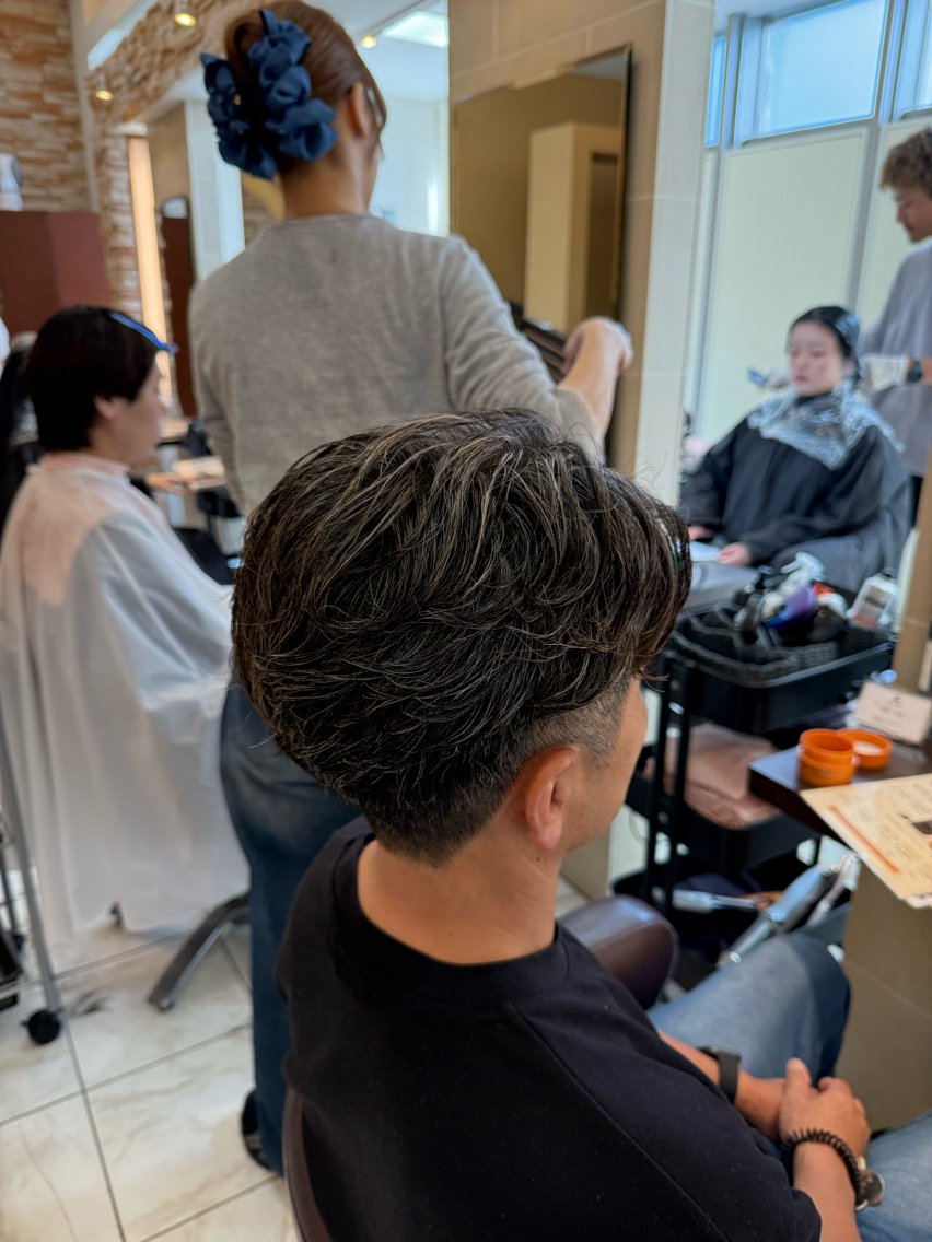 メンズ フェザーパーマ メンズパーマ カット パーマ 篠崎 大翔のヘアスタイル