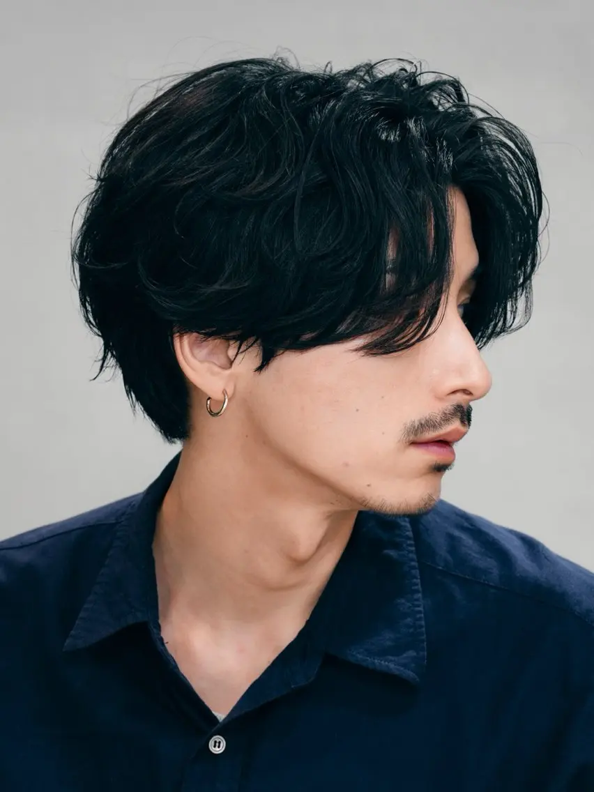 ミディアム カラー パーマ メンズ キッズ 栄💗メンズヘア｜ パーマ特化｜haruのヘアスタイル
