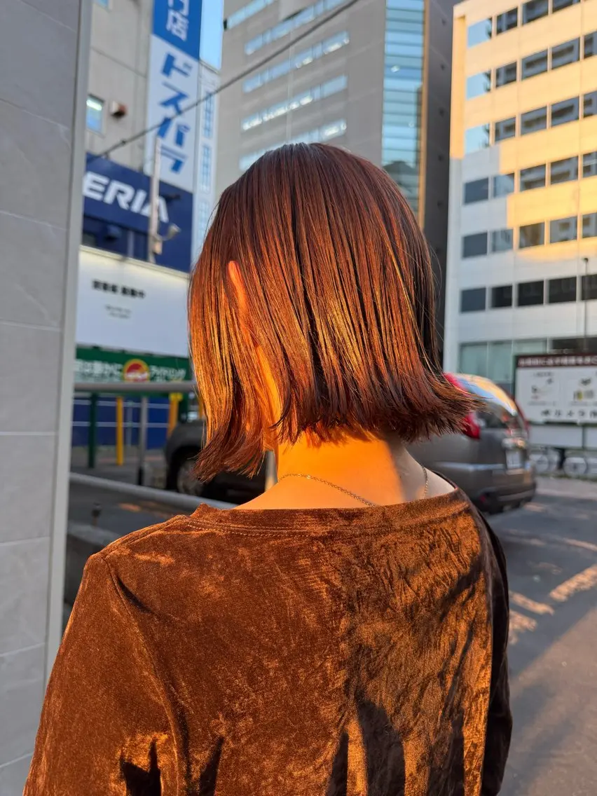 ミディアム 西野 蓮のヘアスタイル