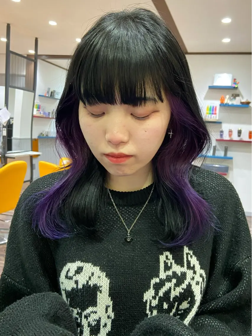 ミディアム カット ヘアカラー トリートメント こゆき/似合わせヘア /レイヤーカットのヘアスタイル