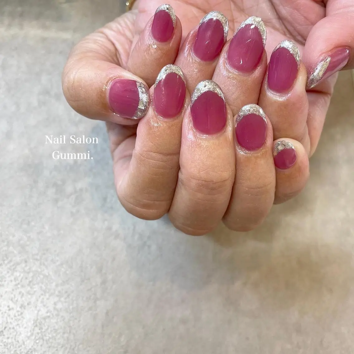 ネイル フレンチネイル ガラスフレンチ Nail Salon Gummi.のネイルデザイン