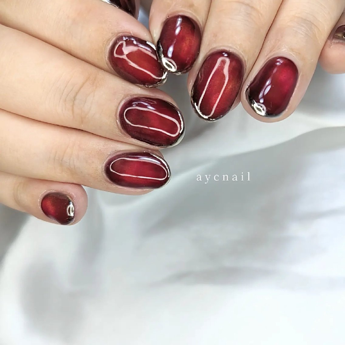 ネイル マグネットネイル ハンドネイル 推しネイル | 　aycnailのネイルデザイン