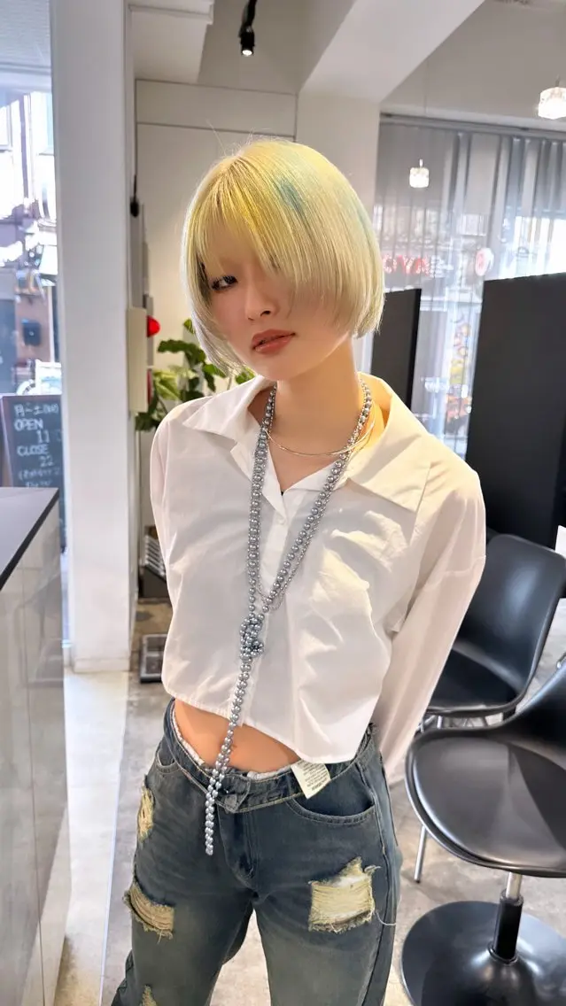ショート 池袋/透明感カラー 🎀Yuri🎀のヘアスタイル