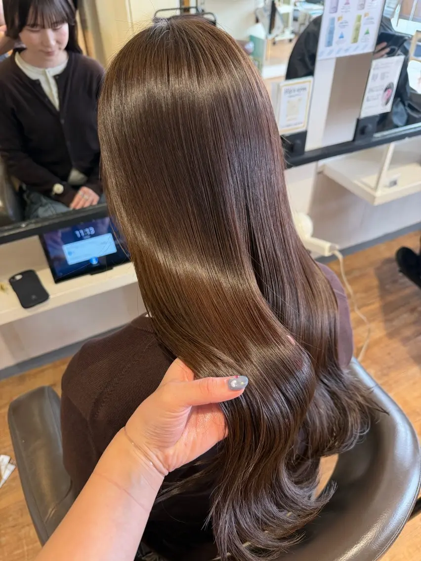 カラー ブラウンカラー ショコラブラウン ヘアカラー トリートメント インナーカラー♡ Nanakoのヘアスタイル