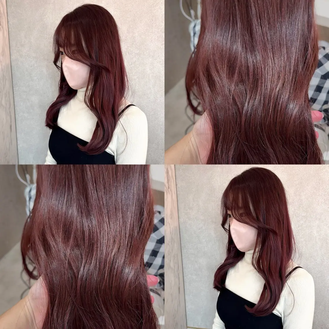 💠カラー+盛れる顔まわりカット(前髪カット込)+トリートメント(超音波アイロン付き)の写真
