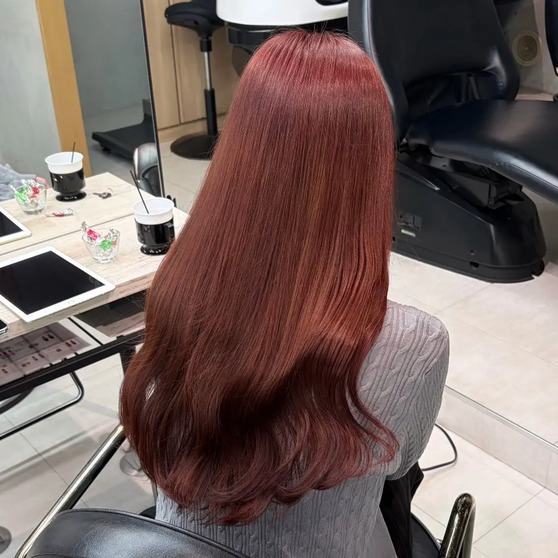 ロング カラー ヘアカラー しむら ななのヘアスタイル